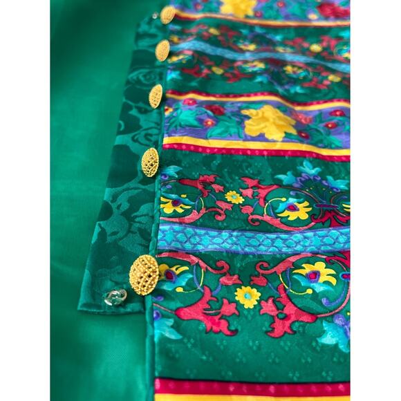 Safe Silk by Adrianna Papell Vintage Designer Silk Jacket - Size 14 Petite - Picture 5 of 9